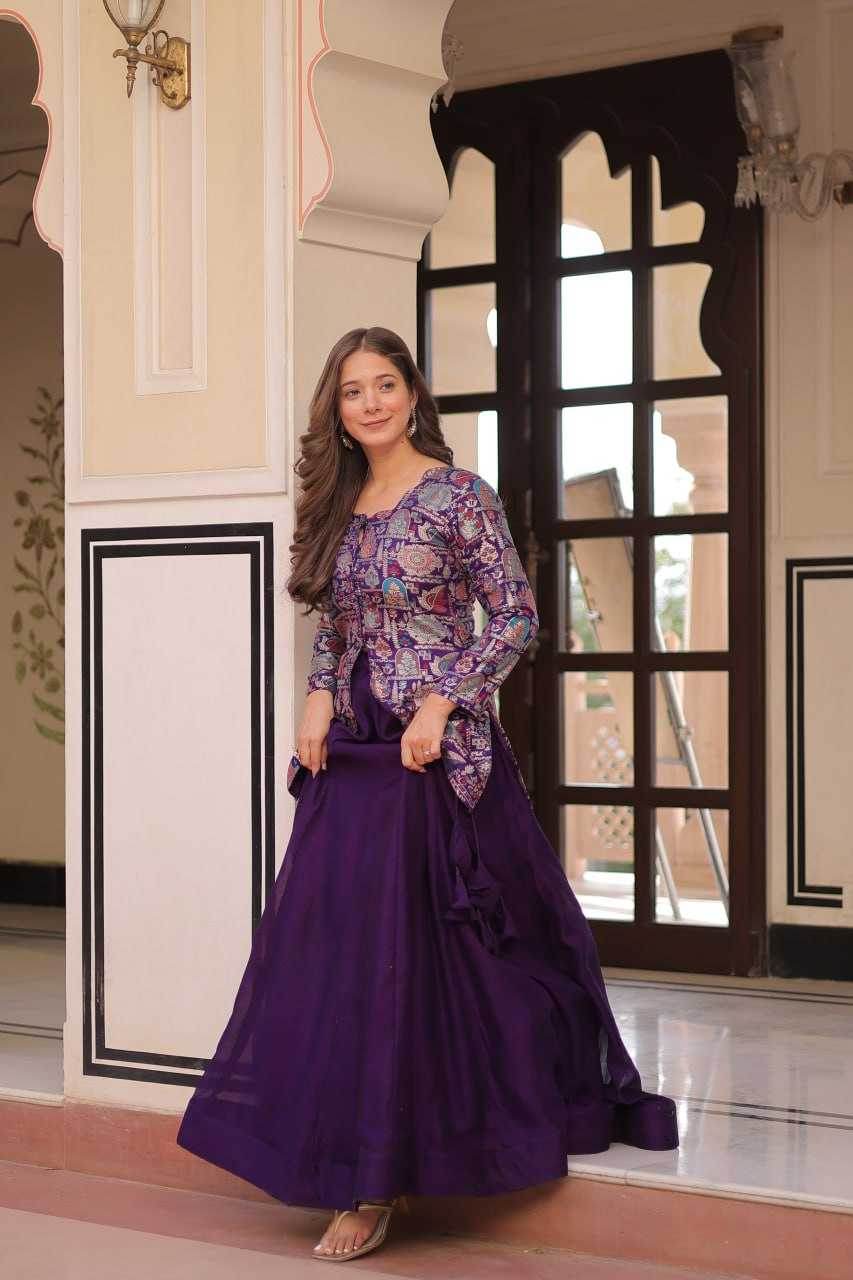 Simmer Lehenga With Blouse - MYLUXURY LANE ENTERPRISE